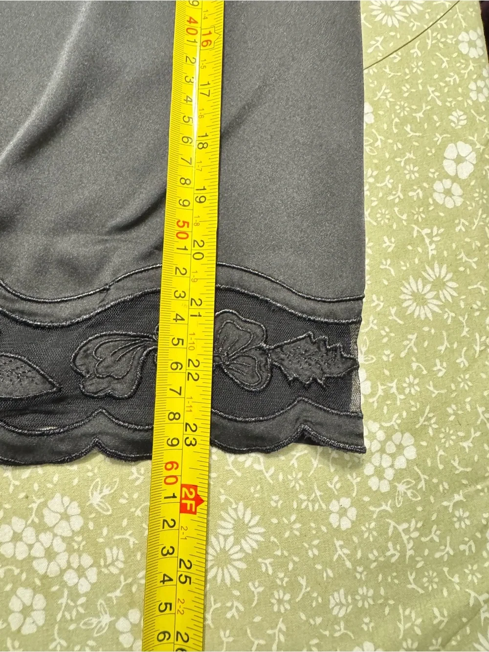 Express Downtown Cami Black Floral Mesh Lace Trim Tank Top Size Small Sheer Y2K - Picture 9 of 11